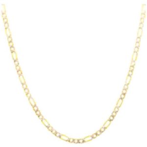 10kt Yellow Gold over Sterling Silver Figaro Chain, 20"