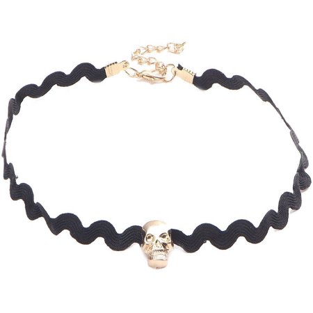 A Gold Skull Choker