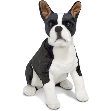 Melissa & Doug Giant Boston Terrier, Lifelike Stuffed Animal Dog