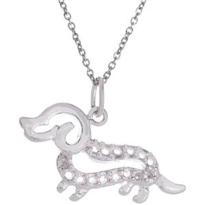 Pori Jewelers Sterling Silver Dog Charm Pendant Necklace