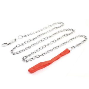 Unique Bargains 143cm 56.3" Long Dog Pet Training Portable Adjustable Choke Chain Leash Kit