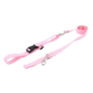 Unique Bargains Pet Dog Puppy Release Buckle Adjustable Strap Harness Leash Pink