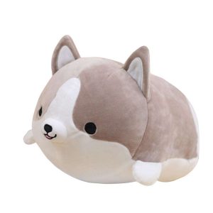 Cute Corgi Dog Plush Toys Soft Cotton Stuffed Puppy Pillow Lovely Animal Dolls Kids Playmate Girls Birthday Valentine Present