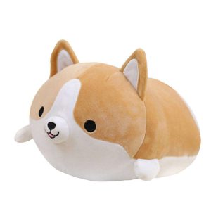 Cute Corgi Dog Plush Toys Soft Cotton Stuffed Puppy Pillow Lovely Animal Dolls Kids Playmate Girls Birthday Valentine Present