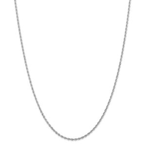 10k White Gold 2.00mm D/C Quadruple Rope Chain