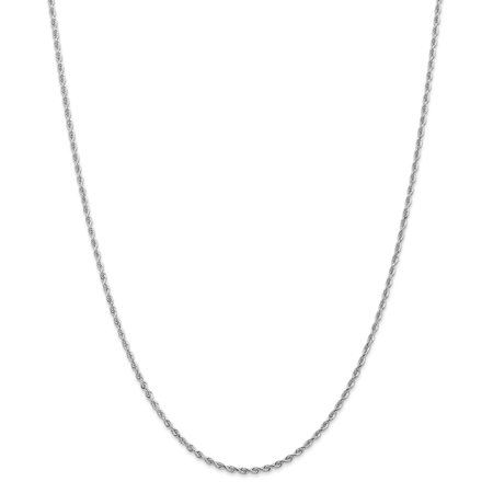 10k White Gold 2.00mm D/C Quadruple Rope Chain