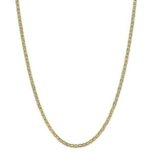 10k Yellow Gold 3.20mm Semi Solid Anchor Chain