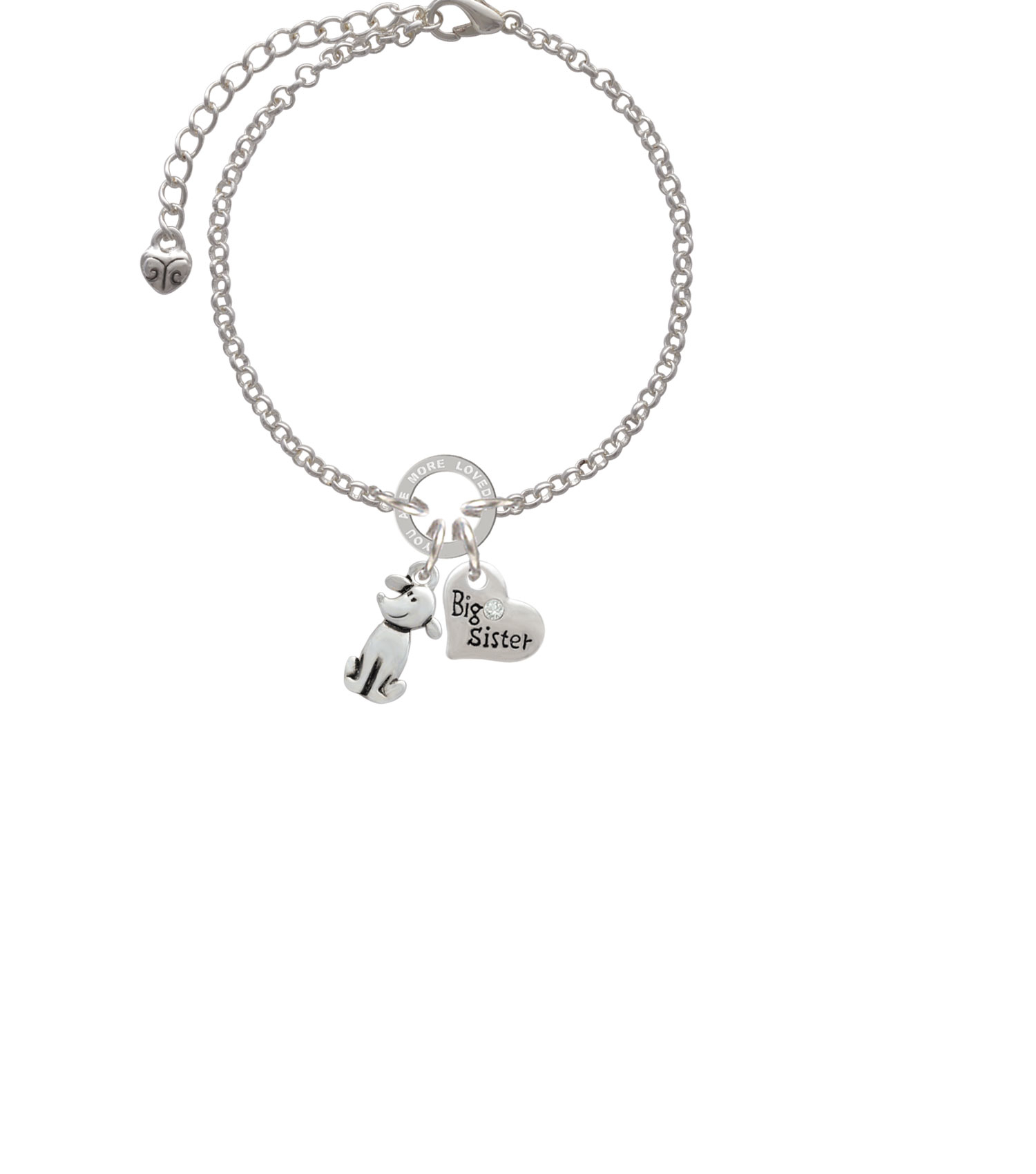 2-D Dog You Are Loved Circle Bracelet