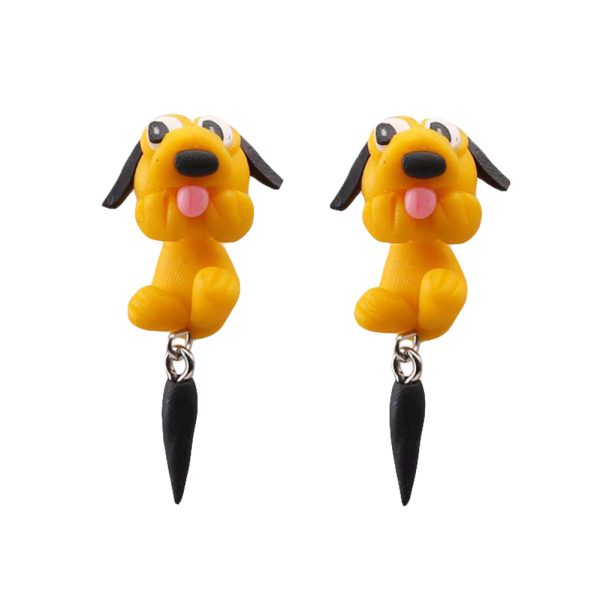Creative Charm Cute Pottery Dog Earrings Lady Fashion Animal Piercing Jewelry