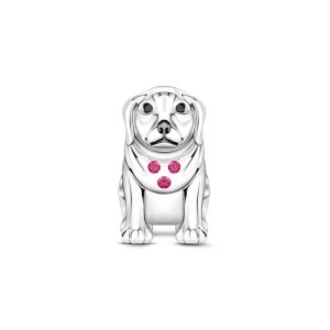 Devoted Dog Charm Sterling Silver