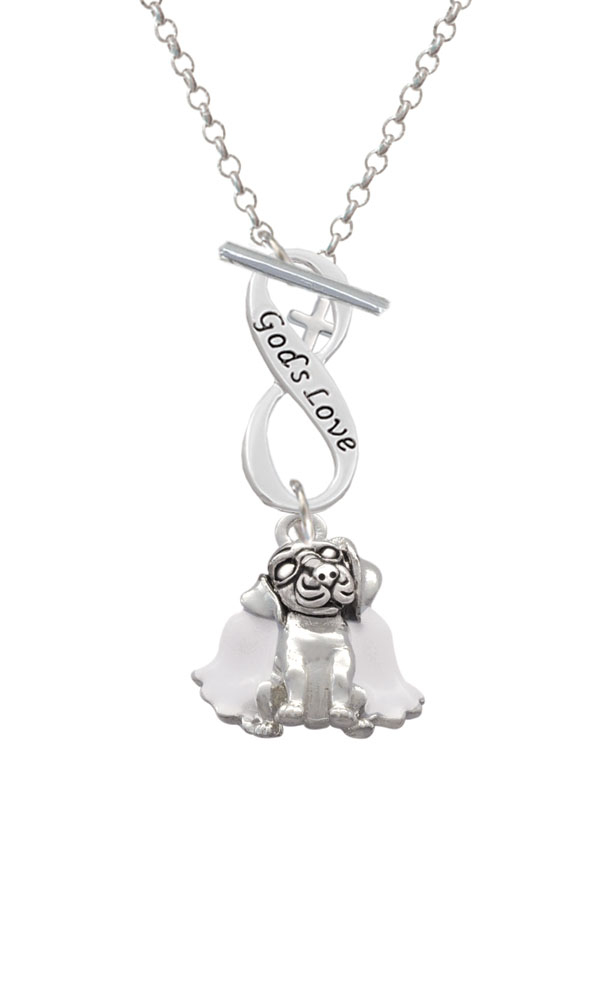 Dog Angel God's Love Infinity Toggle Necklace