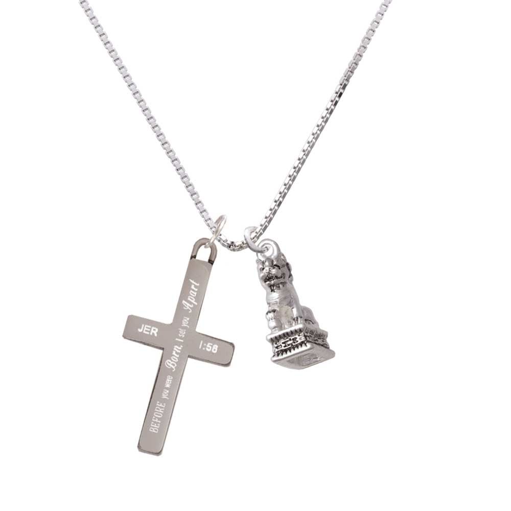 Fu Dog - I Set You Apart - Cross Necklace