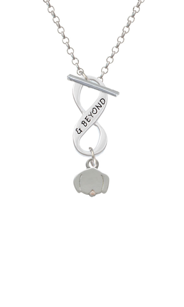 Mini Dog Face with Tongue Infinity and Beyond Toggle Necklace