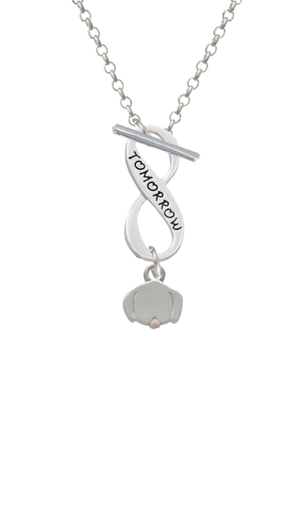 Mini Dog Face with Tongue Today Tomorrow Infinity Toggle Necklace