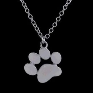 New Necklace Tassut Cat Dog Paw Animal Necklace Women Pendant Long Cute Delicate Statement Necklace Party Gift - silver